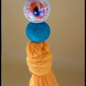 "I See You" Macramé Eyeball Keychain, ‘Boo’ Halloween Collection