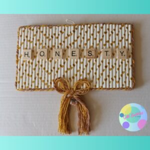 Handmade wall sign 'Honesty'