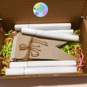 Eco-Sparks DIY Bunting Kit with 14 Flags and markers, Happy Halloween / Merry Christmas