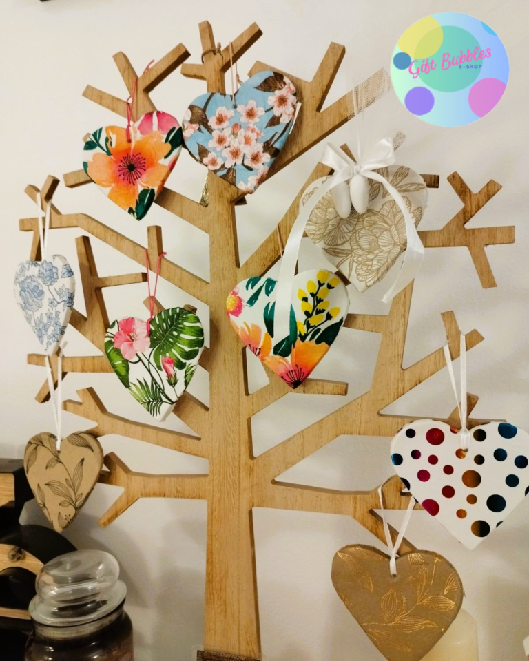 Gorgeous handmade clay heart ornaments